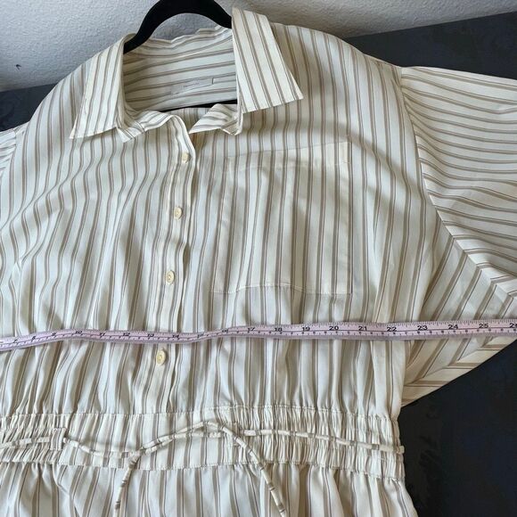 Faithfull Faia Romper Shadow Stripe Butter Cream Size 12 - Picture 4 of 10